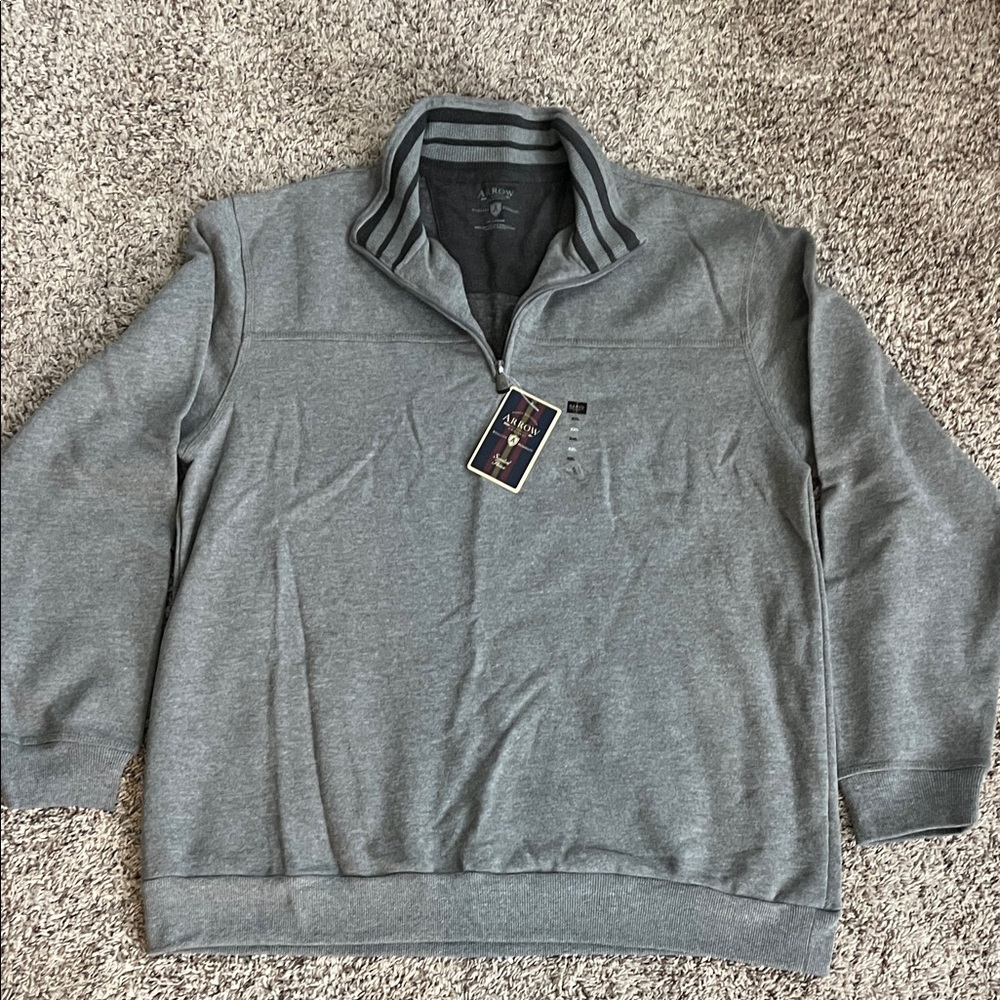 Arrow Men's Charcoal Zip-Up Sweatshirt